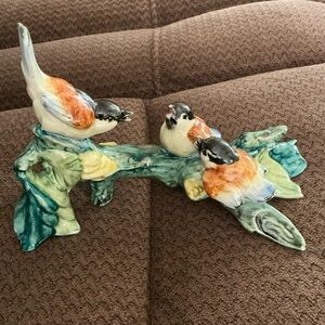 Stangl Chickadees 3 Birds on a Branch Figurine Pottery 3581 American Art Vintage